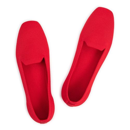 Image of Frank Mully Women's Loafer Flats Square Toe Comfortable Office Work Shoes, Cute Penny Loafer Slip On Walking Driving Shoes