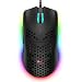 Produktbild Hoopond M1 Pro Gaming Maus, 69G Honeycomb Shell Extrem leichte kabelgebundene Optical Maus, 6 RGB Farbwechselmodi 6400 DPI 6 Taste Programmierbare USB Computer-Maus für PC/Mac / Laptop /PS4, Schwarz