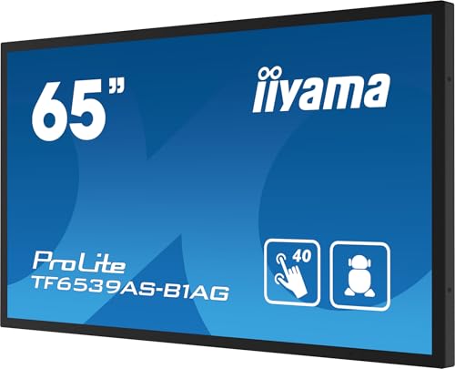 IIYAMA Modèle du produit : 64 5' Tactile PCAP dalle IPS LED 40 points 1920x1080 8ms 247 500cdm² 1200:1 2xHDMI 1xDisplayPort 3xUSB Paysage Portrait Installation à plat RS232C Neuf - vue 10