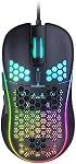 VANEX V02 Wired RGB Gaming Mouse Ergonomic, Honeycomb Shell Mouse, 6 Programmable Buttons, 7200 DPI, 1.5m Cable