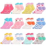 SkiBeaut Calcetines para niños pequeños con agarres antideslizantes para