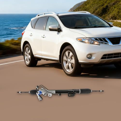 Power Steering Rack and Pinion Assembly for 2009 2010 Nissan Murano, Direct Fit OE 26-3082 Replacement with Inner Tie Rods, Front Steering System Repair Part