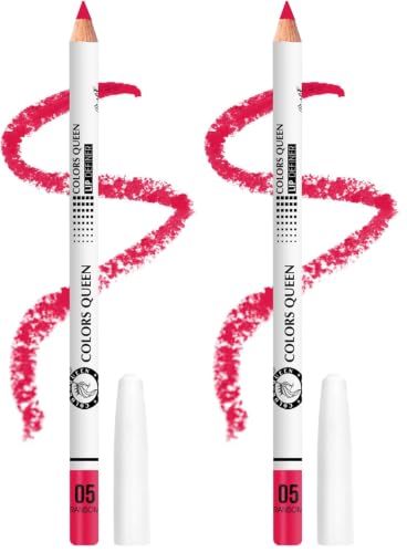 Image of Colors Queen Lip Definer Pencil | Highly Pigmented, One Swipe Smooth Application Matte Lip Liner | Long Lasting Lip Pencil (05 - Ransom) (Pack of 2)