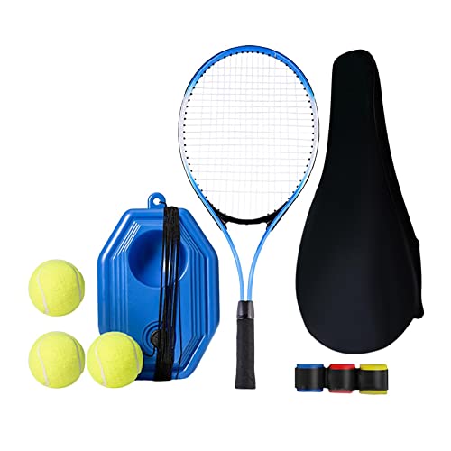 Raqueta de tenis portátil con cuerda elástica de retorno para principiantes