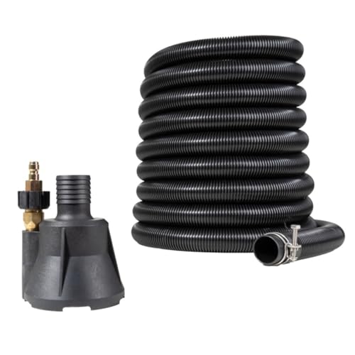 Canpump Sludge Pump/Sucker Kit Muck Scupper | 32 ft Drain Hose 1/4 Inch Quick Connect 4000 PSI Max 4 GPM Nozzle | Pressure Washer Accessory for Water Sludge and Mud Removal
