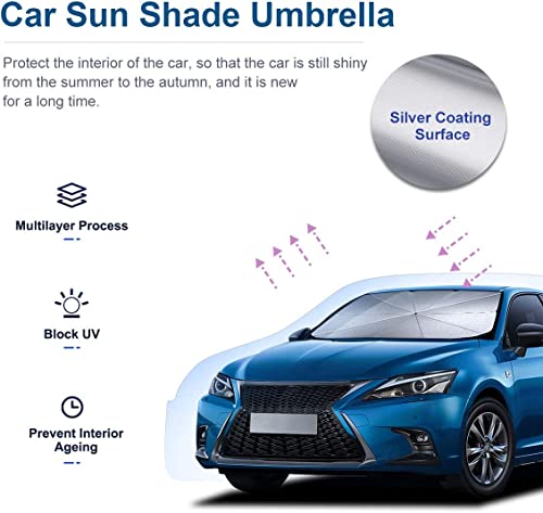 Helloleiboo Car Windshield Sun Shade Uv Rays And Heat Sun Visor Protector Foldable Reflector Umbrella Brella Shield #TOP1