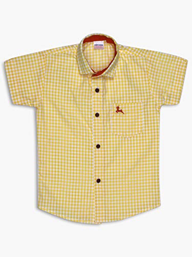 Image of superminis Boy's Cotton Regular Fit, Half Sleeves, Collared Neck, Printed Shirts for Casual Wear