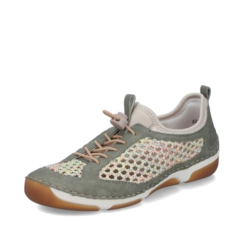 Rieker Baskets basses pour femme 55960, Chaussures à demi-montants pour femmes, Vert 52., 39 EU