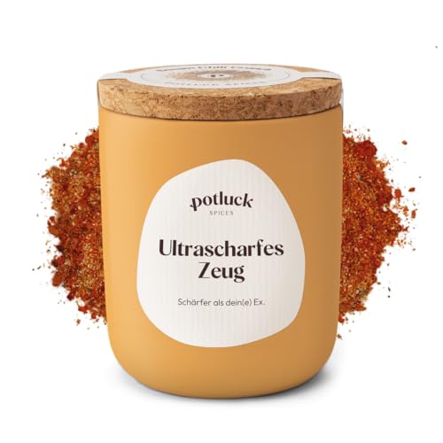 Potluck | Ultrascharfes Zeug | Gewürzsalz | 140g im Keramiktopf
