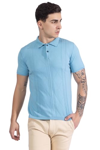 Image of Armisto Men's 100% Cotton Fancy Party Polo T-Shirt /Neutral Colour