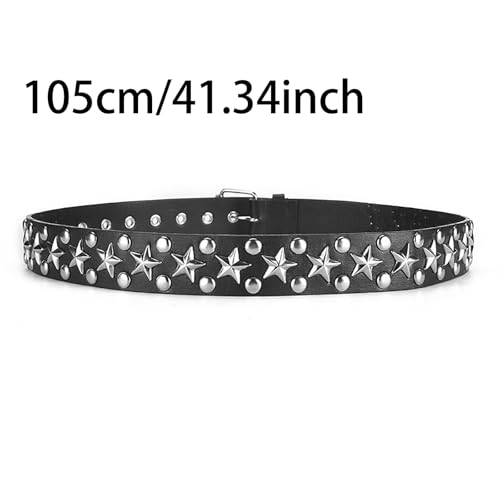 Star Studded Belt Punk Rock Belts Hip Hop Belt Spike Waist Belt Gothic Star Rivet Belt Scene Style Belt Grommet Leather Belts For Women Men2