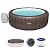 Bestway SaluSpa St Moritz Large Round AirJet 7 Person Inflatable Hot Tub Portable Outdoor Spa with 180 Soothing AirJets and Cover, Brown