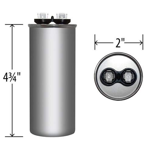 USA Round Capacitor 45 uf MFD 370/440 VAC Volt Replaces Trane American Standard CPT00237