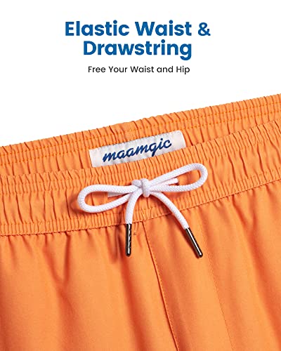 Image of maamgic 5inch Mens Swimming Trunks with Compression Liner 2-in-1 Swim Trunks Stretch Quick Dry Swim Shorts Zipper Pockets