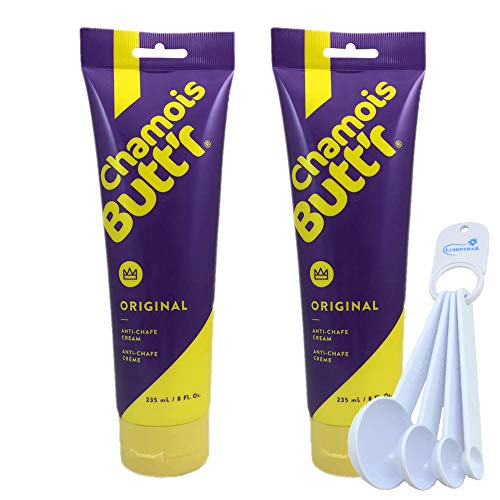 Chamois Butt'r 2 Pack Original Anti-Chafe Cream, Non-Greasy, Improve Comfort 8 oz Tube