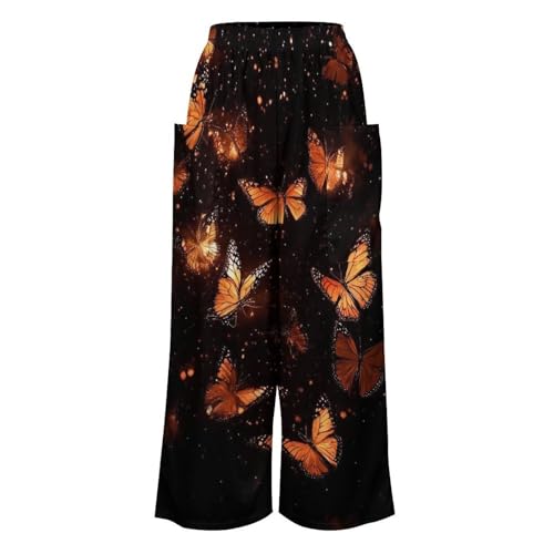 Casual Wide Leg Pants for Women, High Waist Flowy Sweatpants Lightweight Loose Flowy Pants4