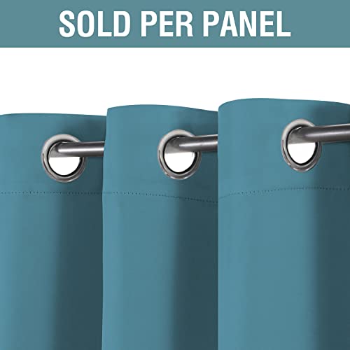 Image of H.VERSAILTEX Blackout Curtain for Living Room Thermal Insulated Window Treatment Curtain Extra Long 108 inch Length Energy Saving Solid Grommet Top Blackout Drape, One Panel, Storm Blue, 52 inchW x 108 inchL