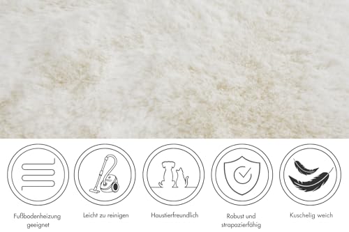 Tapis coste à poils longs pour une chambre cocooning et chaleureuse