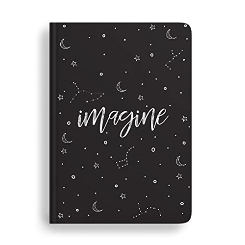 Image of Factor Notes Hardbound Notebook: 100 GSM Ivory Shade Paper, Lay-Flat Journal Diary, 3 Bookmarks, Inner Pocket, A5 Size, 200 Pages (Imagine - Dot Grid)