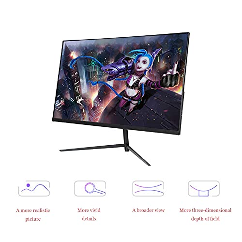Image of 24 Inch Curved Surface Monitor Ultra-Thin Led Liquid Crystal Wide Monitor 144hz Borderless Gaming Monitor with Dc+hdmi+vga External Computer Monitor