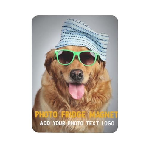 Imanes Personalizados para Nevera con Foto/Texto/Logotipo, Impermeables y duraderos (Forma Rectangular)