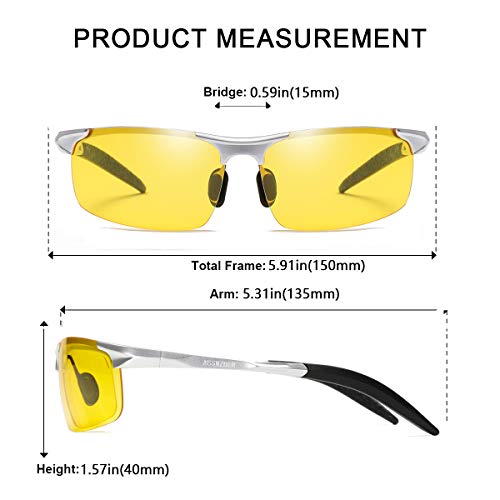 Image of Mens Sports Polarized Sunglasses Driving Metal Frame UV Protection Sunglasses For Men 8177