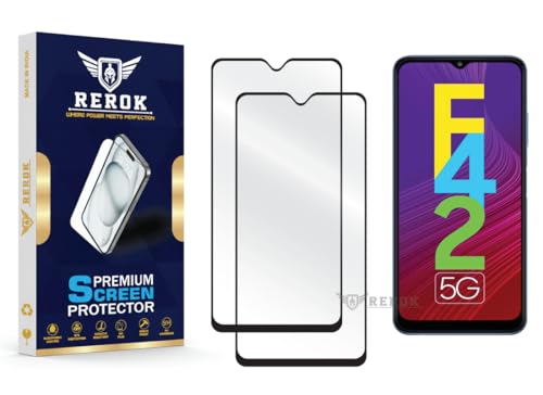 Image of Gorilla Tempered Glass Screen Protector Compatible with Samsung Galaxy F42 5G [Pack of 2] | Edge-to-Edge, Bubble-Free, Case Friendly, Easy Installation Kit