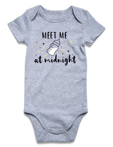 Image of Funnycokid Baby Boys Girls Bodysuit Funny Newborn Romper Short Sleeve Infant Neutral Outfits 0-12 Months