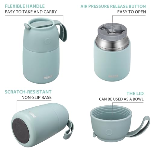 Image of Itslife Insulated Food Jar for Hot Food 17 oz Soup Thermal Food Containers for Lunch, Triple Layer Insulation Stainless Steel Food Jar with Spoon