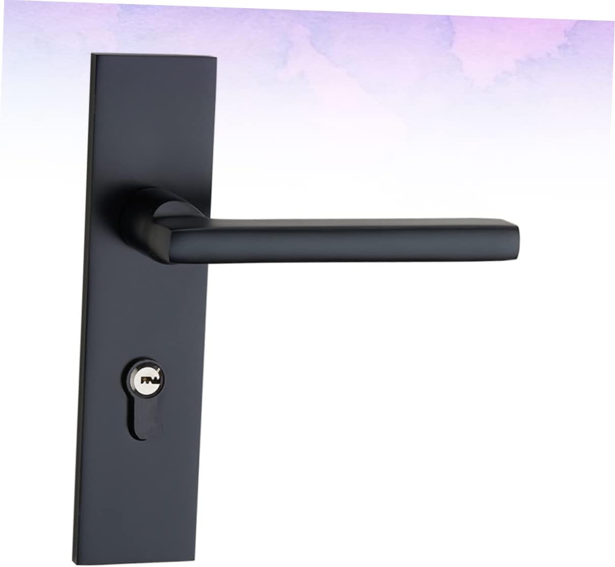 European Style Door Lock Ergonomic Black Latch for Bathroom Bedroom Easy Installation Secure Design Labor-Saving Knob