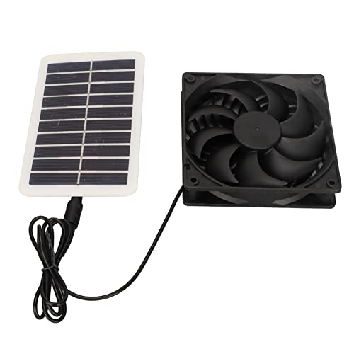 15W Solar Powered Exhaust Fan with Solar Panel for Pet House RV Van Shed Greenhouse Ventilation...