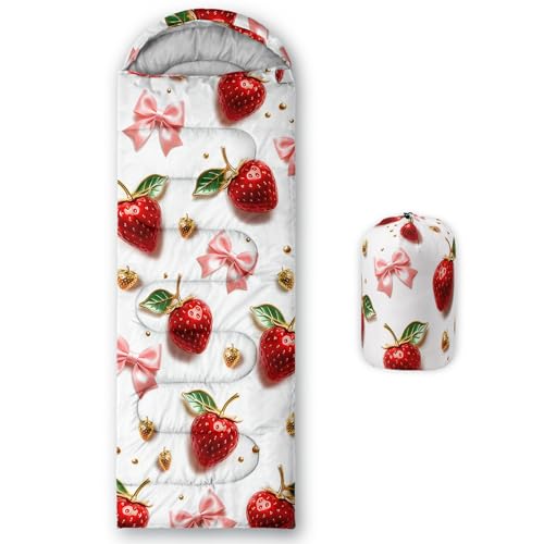 Image of QOOMO Ball Flower Camping Sleeping Bags,3 Season Warm & Cool Weather,Lightweight,Waterproof Sleeping Bags for Adults & Kids,Traveling,and Outdoors,Camping Gear Equipment