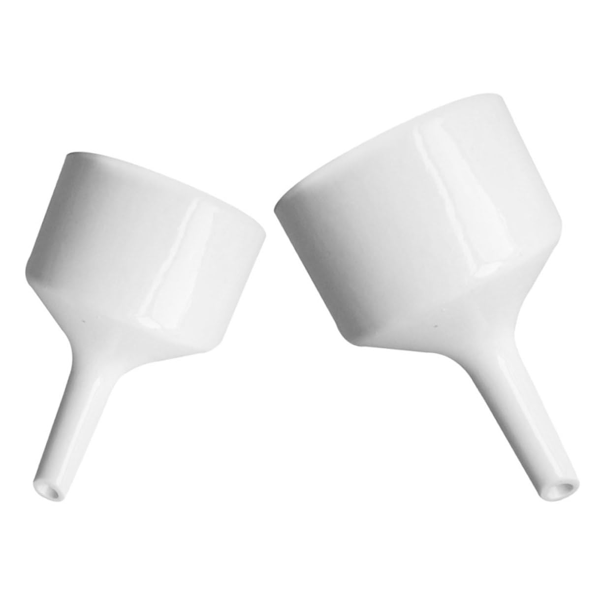 FUNOMOCYA 2pcs Buchner Funnel Scientific Filling Funnel Scientific Funnel Filter Funnel Wide Mouth Funnel Laboratory Funnel Liquid Funnel Laboratory Filling Funnels Ceramics White