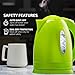 OVENTE Electric Kettle, Hot Water, Heater 1.7 Liter - BPA Free Fast Boiling Cordless Water Warmer - Auto Shut Off Instant Water Boiler for Coffee & Tea Pot - Green KP72G