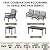 LOUNZY HDPE Patio Furinture Set, 6 Piece Sectional Sofa Outdoor Furniture Set, All Weather Outdoor Couch Set Patio Conversation Set for Deck, Lawn, Grey