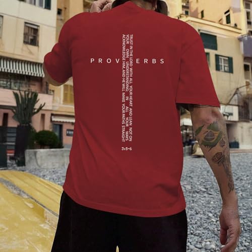 Image of Christian Shirts for Men Vintage Religious Cross Bible Verse T-Shirt Jesus Faith Tshirt Inspirational Graphic Tees