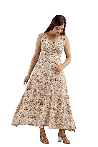 Image of DMP FASHION Women's Cottion Printed Classic Trendy Fashion Dress