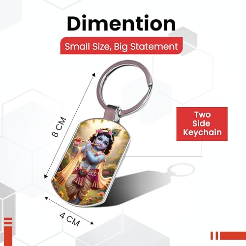 Image of Stylish Metal Keychains with Permanent Glossy Print - Inspirational Quotes & Spiritual Designs - Perfect Key chains for loved ones, Personal Use, Gifts & Return Gifts