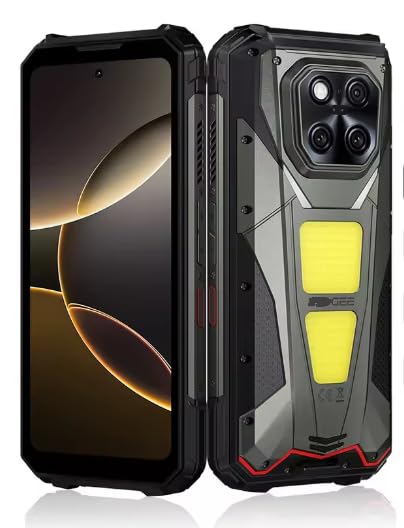 CHANDUELEC V Max Play - Proyector de teléfono resistente de 16 GB + 512 GB, 20500 mAh, 200 MP, Smartphon 5G, pantalla de 6.8 pulgadas, luces de camping duales, Android 15 NFC