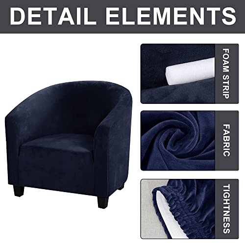 Topchances Soft Velvet Tub Chair Cover - Image 3