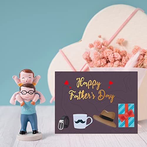 Fancy Land Happy Fathers Day Greeting Cards With Envelopes 24Pcs Gold Foil Best Dad Cards Blank Inside Bulk #TOP5
