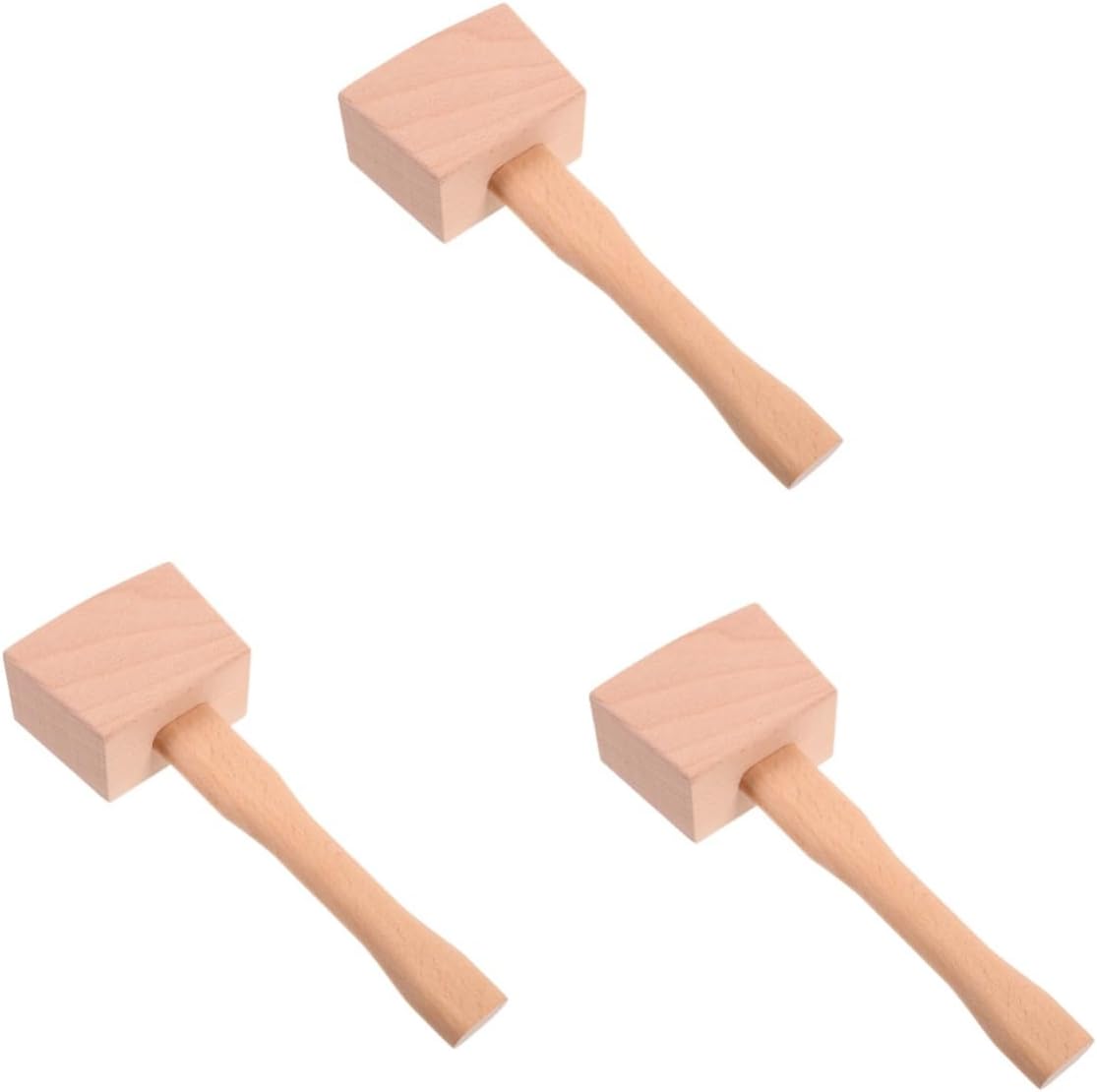 3pcs Wood Carving Mallet Heavy Duty Hammer for Woodworking Precision Hand Tool for Chisel and Craft Applications Solid Safe and Smooth Finish