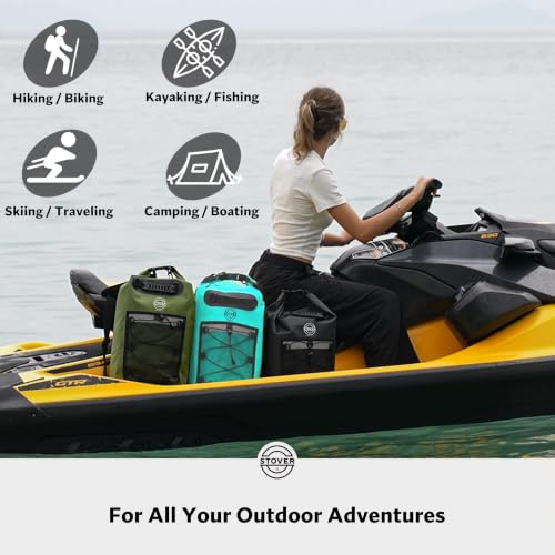 Image of 5 /10 /25 /30 /40L Waterproof Dry Bag & Phone Case - Large Floating Dry Backpack for Kayaking, Travel, Hiking, Fishing, Camping, Motorcycles & Beach, Heavy-Duty Roll Top Men /Women (Teal)