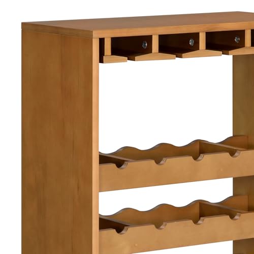 Soporte para botellas de vino 7 niveles madera miniatura 5