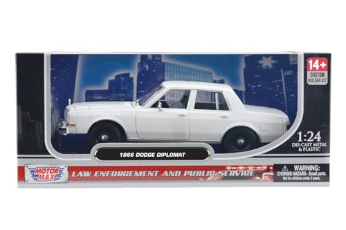 Modelo 1/24 Motormax 1986 Diplomat Police Car Kit miniatura 1