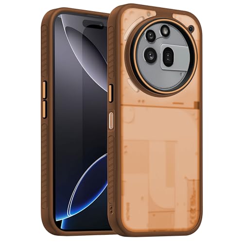 Image of V-TAN Back Cover for Nothing 3A PRO 5G Compatible Case, Matte Finish Transparent Case, TPU, Camera Protective Shockproof Cover (Brown)