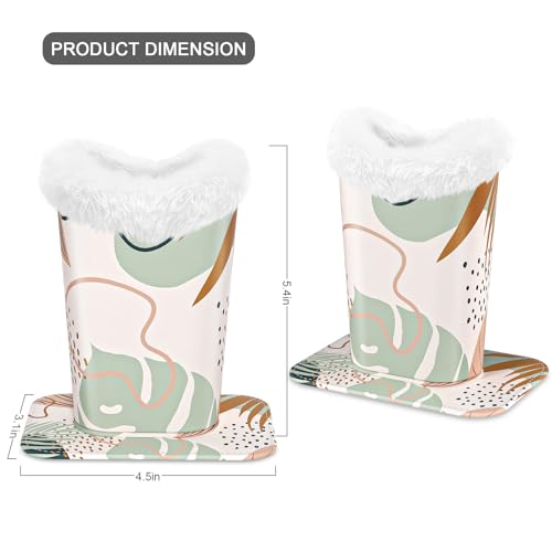 Image of Eyeglasses Holder,Plush Lined PU Leather Pattern Stand Case with Magnetic Base,Unisex for Women Men
