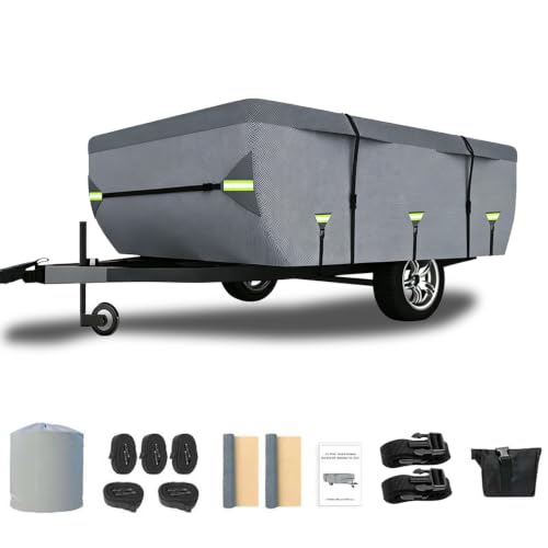 Pop Up Folding Camper Cover 7 Layers Top Tent Trailer Cover (Fits 8 to 10)