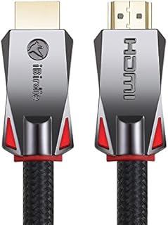 4K HDR HDMI Cable 12 Feet, 18Gbps 4K 60Hz(4:4:4 HDR10 ARC HDCP 2.2) 1440p 144Hz High Speed Ultra HD Bi-Directional Cord 26AWG Compatible with Apple-TV Ps4 Xbox One