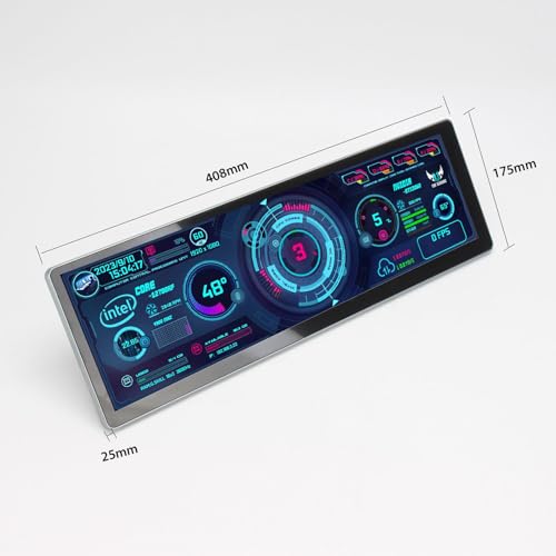 Image of 14.5Incn 2.5K Touchscrcen BarMontor,2550x720 IPS Portable CD Scrcen wth 10-Point Touch, 60 Rerteshn Rate.350nt Brightiness, USB C Drver Beard Yx25kK Tor DY Game PC